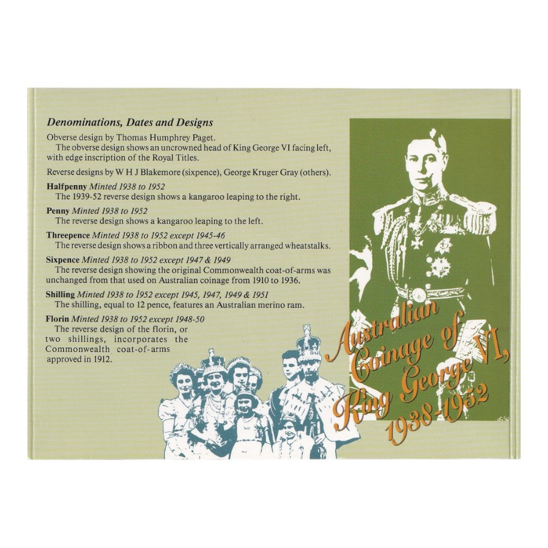 Australian Pre-Decimal Coin Set - Australian Coinage of King George VI, 1938-1952 - Sherwood