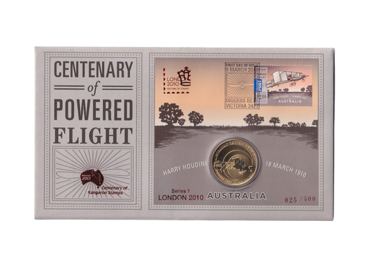 2010 PNC - Centenary of Powered Flight - London 2010 Festival of Stamps First Day Overprint