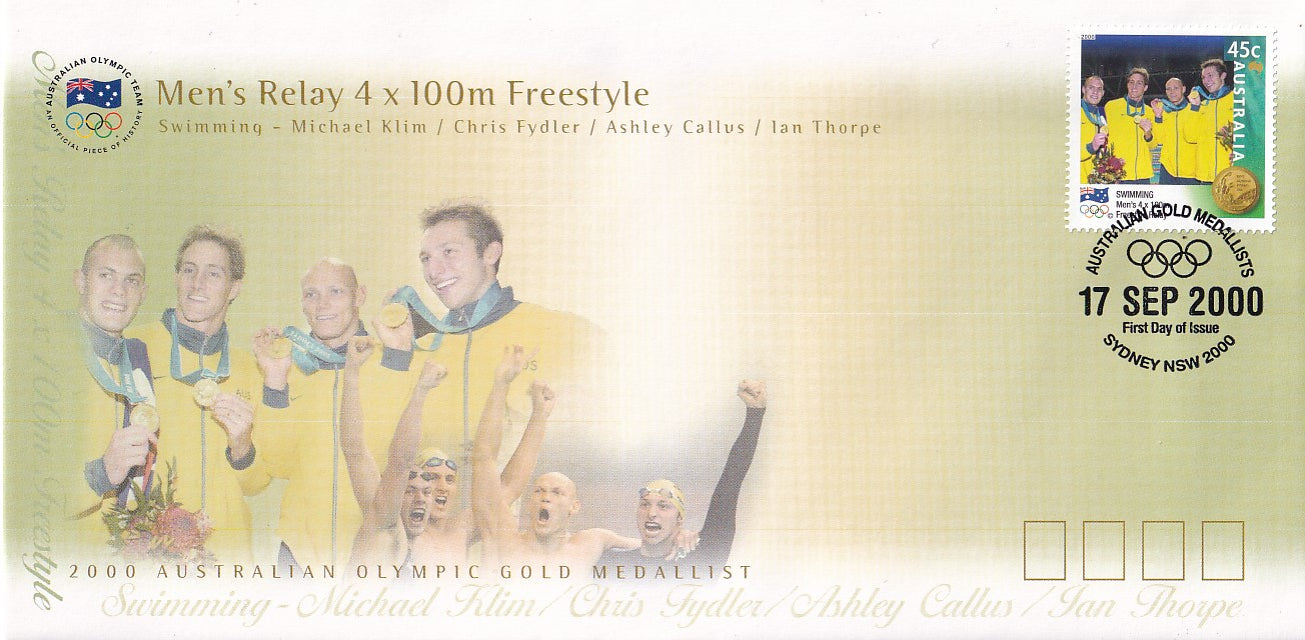 2000 Official Australian Olympic Gold Medallist First Day Covers Collection