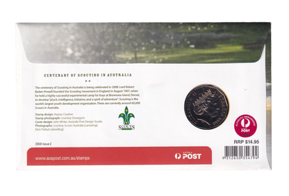 2008 PNC - Centenary of Scouting in Australia - 3-Stamp "Frankston, Victoria" Cancellation Variety