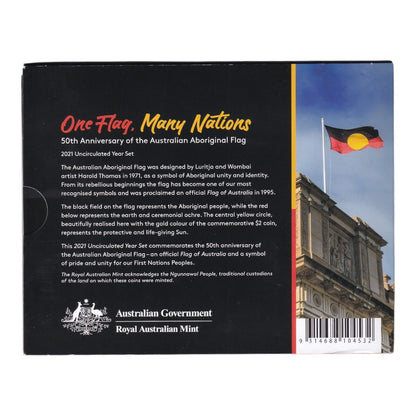 2021 Six Coin Uncirculated Annual Set - 50th anniversary of the Australian Aboriginal Flag