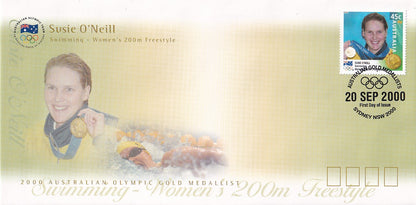 2000 Official Australian Olympic Gold Medallist First Day Covers Collection