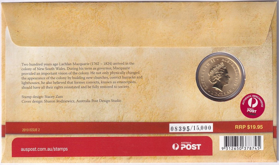 2010 Perth Mint PNC - Governor Lachlan Macquarie Bicentenary