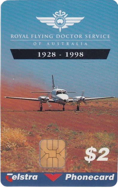 1998 $5 Coin - 70th Anniversary of the Royal Flying Doctor Service with Telstra Phonecard