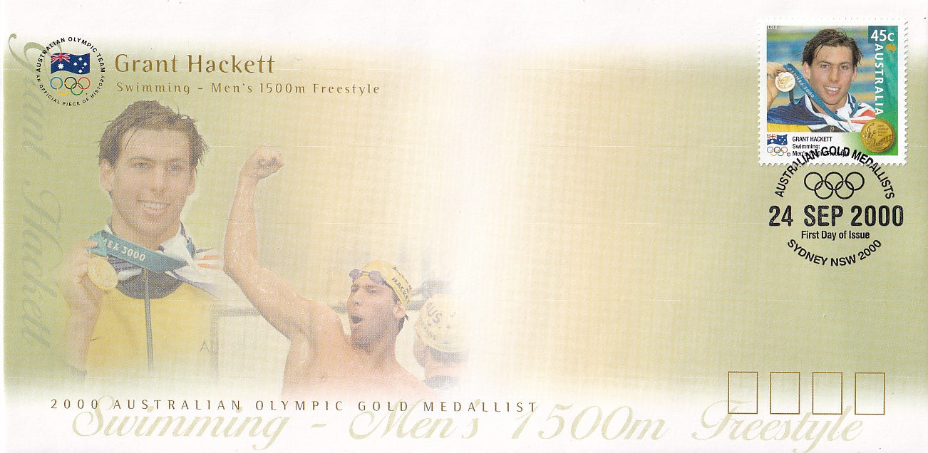 2000 Official Australian Olympic Gold Medallist First Day Covers Collection