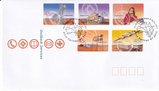 2001 Australian First Day Cover - Outback Services - Outback S/A FDC (5)