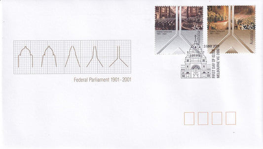 2001 Australian First Day Cover - Federal Parliament Centenary - FDC (2)