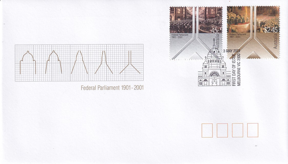 2001 Australian First Day Cover - Federal Parliament Centenary - FDC (2)