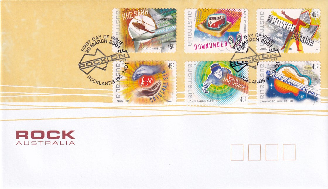 2001 Australian First Day Covers - Rock Australia - Rock S/A FDCs (10)