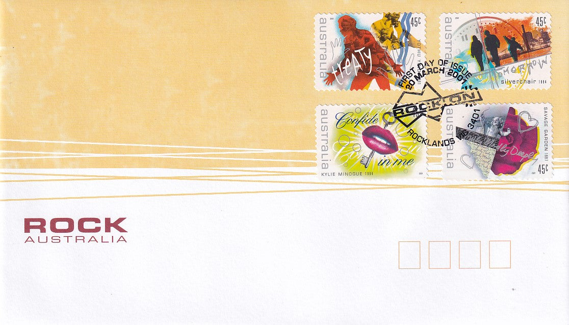 2001 Australian First Day Covers - Rock Australia - Rock S/A FDCs (10)