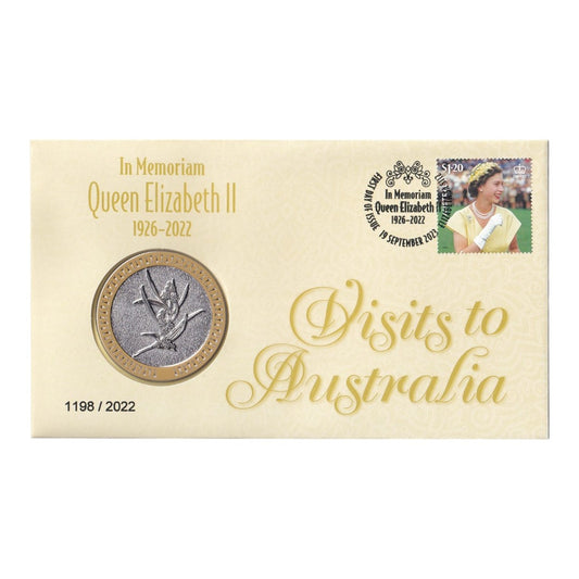 2023 PMC - In Memoriam: Queen Elizabeth II - Visits to Australia Medallion Cover