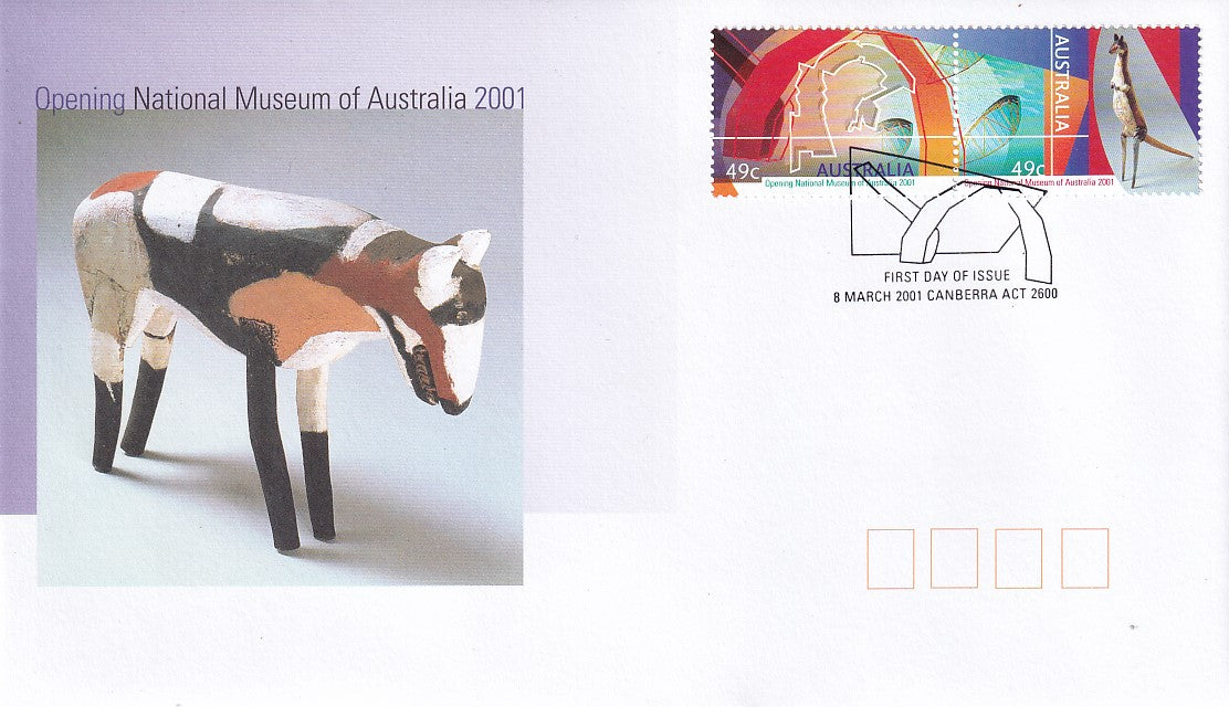 2001 Australian First Day Cover - National Museum of Australia Opening - Museum FDC, Pair