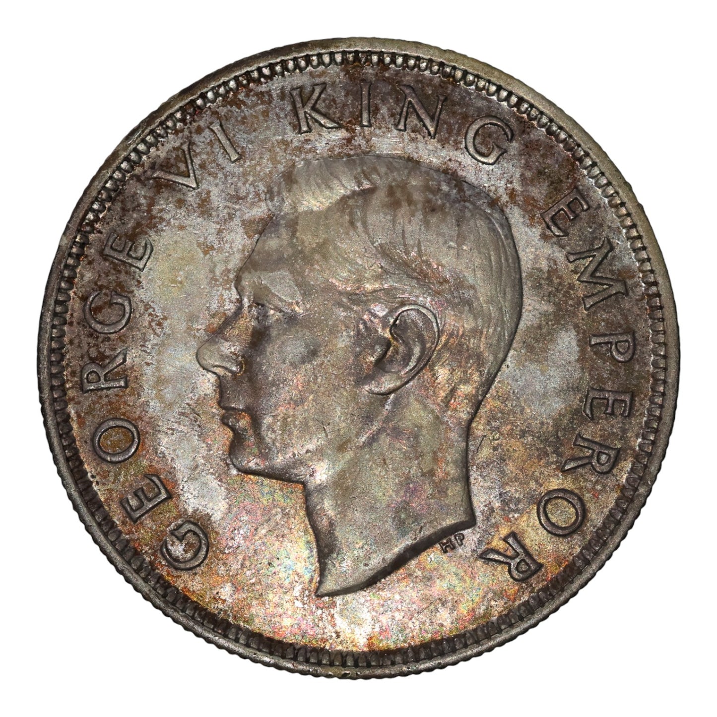 1940 New Zealand Silver Half Crown - Centennial