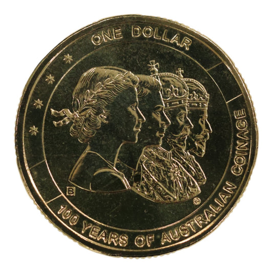 2010 $1 Coin - Centenary of Australian Coinage – 'B' Privy Mark