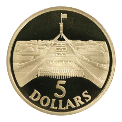 1988 $5 Proof Coin - New Parliament House