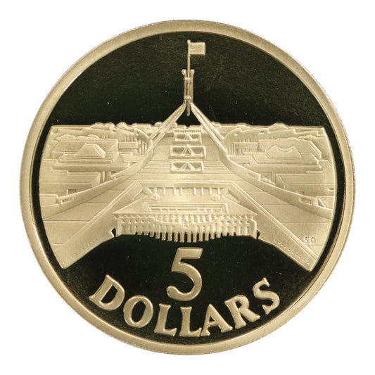 1988 $5 Proof Coin - New Parliament House