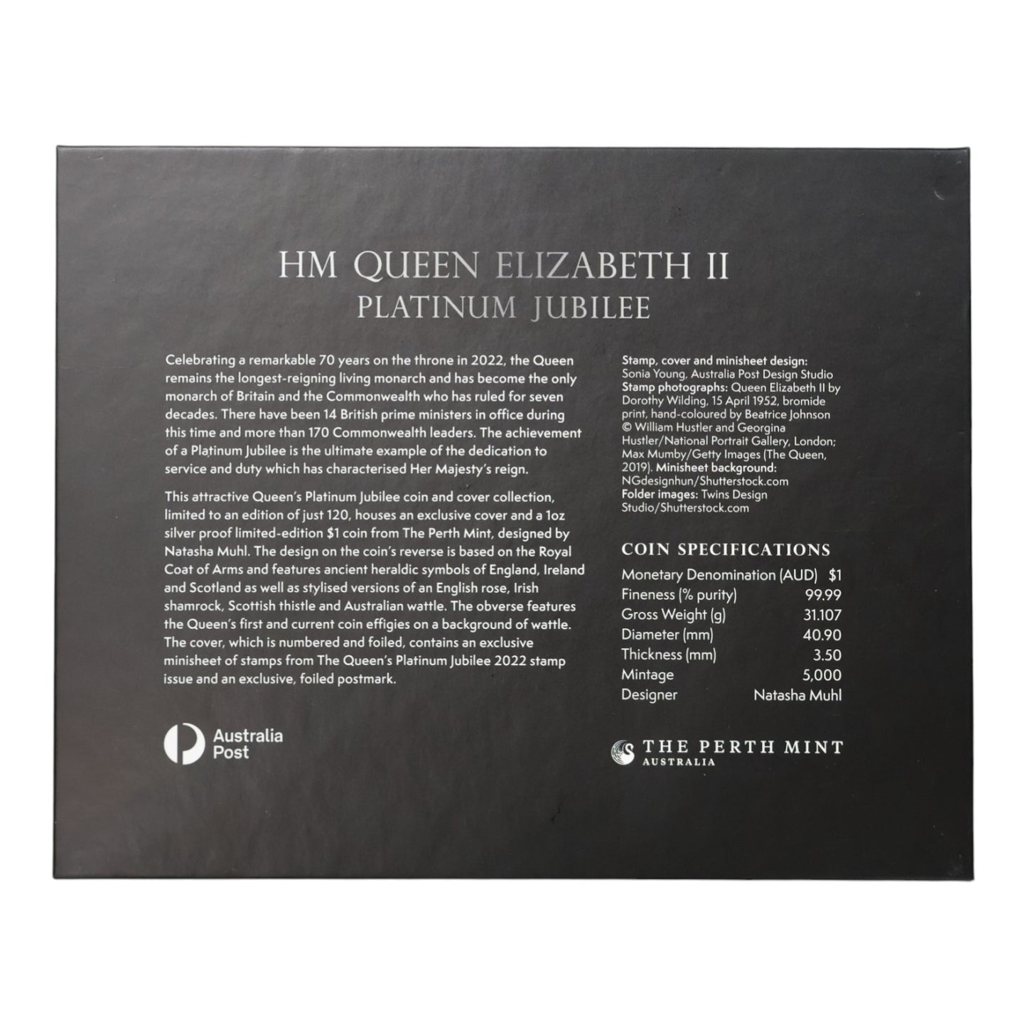 2022 Impressions - Queen Elizabeth II Platinum Jubilee Coin and Cover Collection