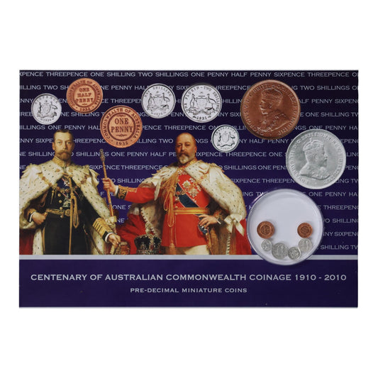 2010 Perth Mint - Centenary of Australian Commonwealth Pre Decimal Coinage - Miniature Coin Collection