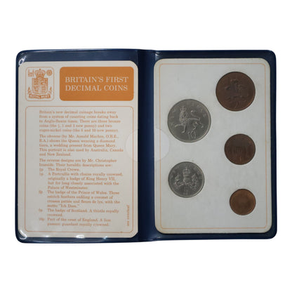 1971 Britain's First Decimal Coins - Blue Folder