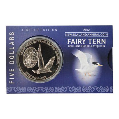 2012 New Zealand $5 Uncirculated Coin – New Zealand Native Birds: Fairy Tern