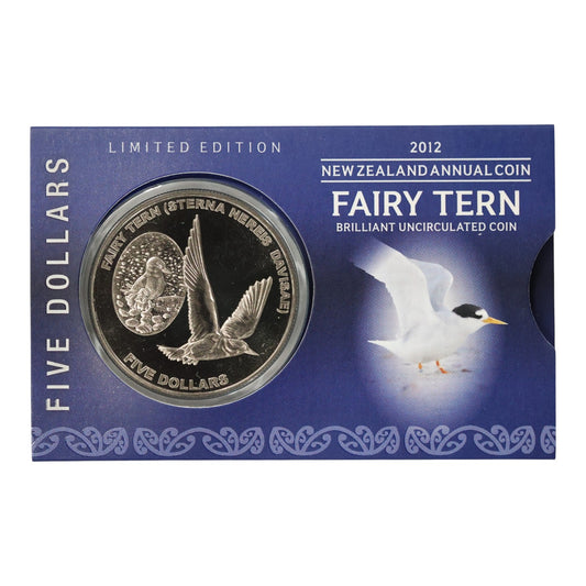 2012 New Zealand $5 Uncirculated Coin – New Zealand Native Birds: Fairy Tern