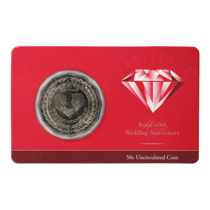 2007 50c Coin - Royal 60th 'Diamond' Wedding Anniversary