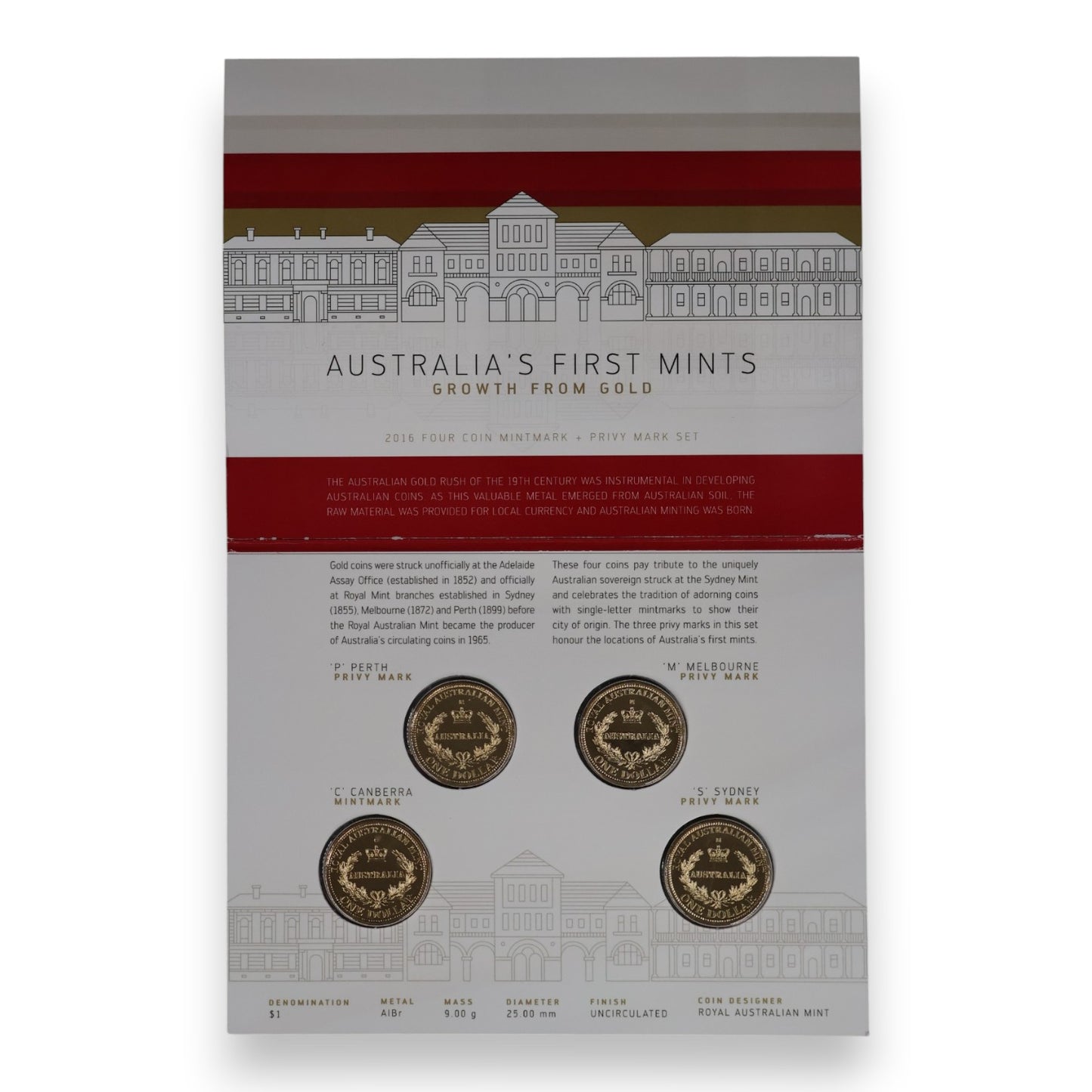 2016 $1 Privy Mark Four Coin Set: Australia's First Mint's