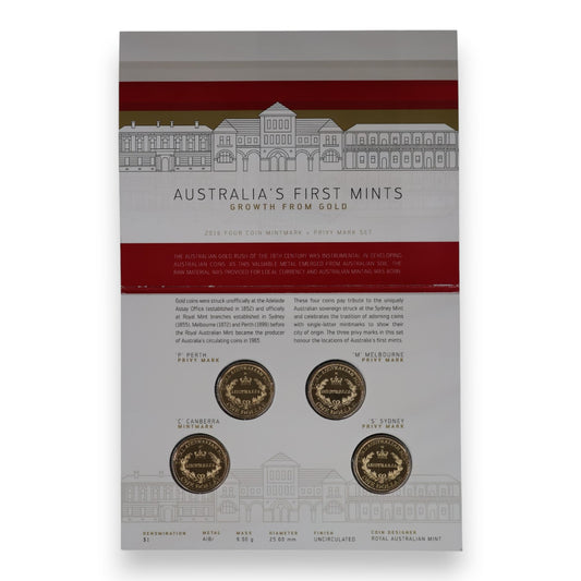 2016 $1 Privy Mark Four Coin Set: Australia's First Mint's