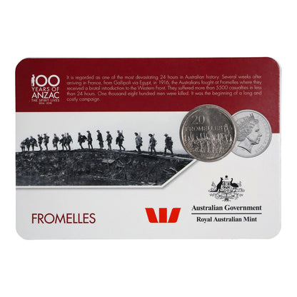 2016 20c Coin - 'Anzac to Afghanistan' - Fromelles