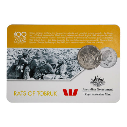 2016 20c Coin - 'Anzac to Afghanistan' - Rats of Tobruk