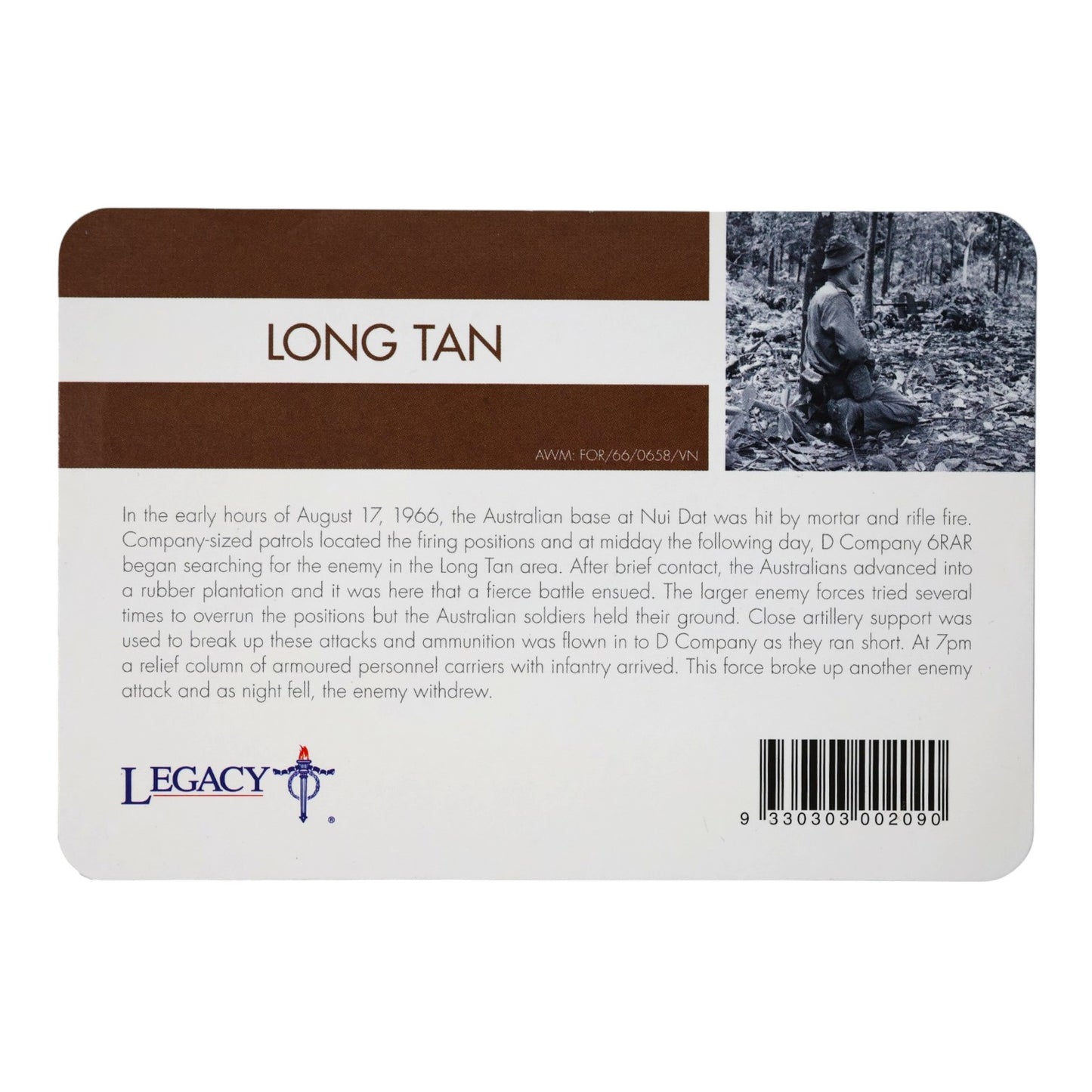 2016 25c Coin - 'Anzac to Afghanistan' - Long Tan