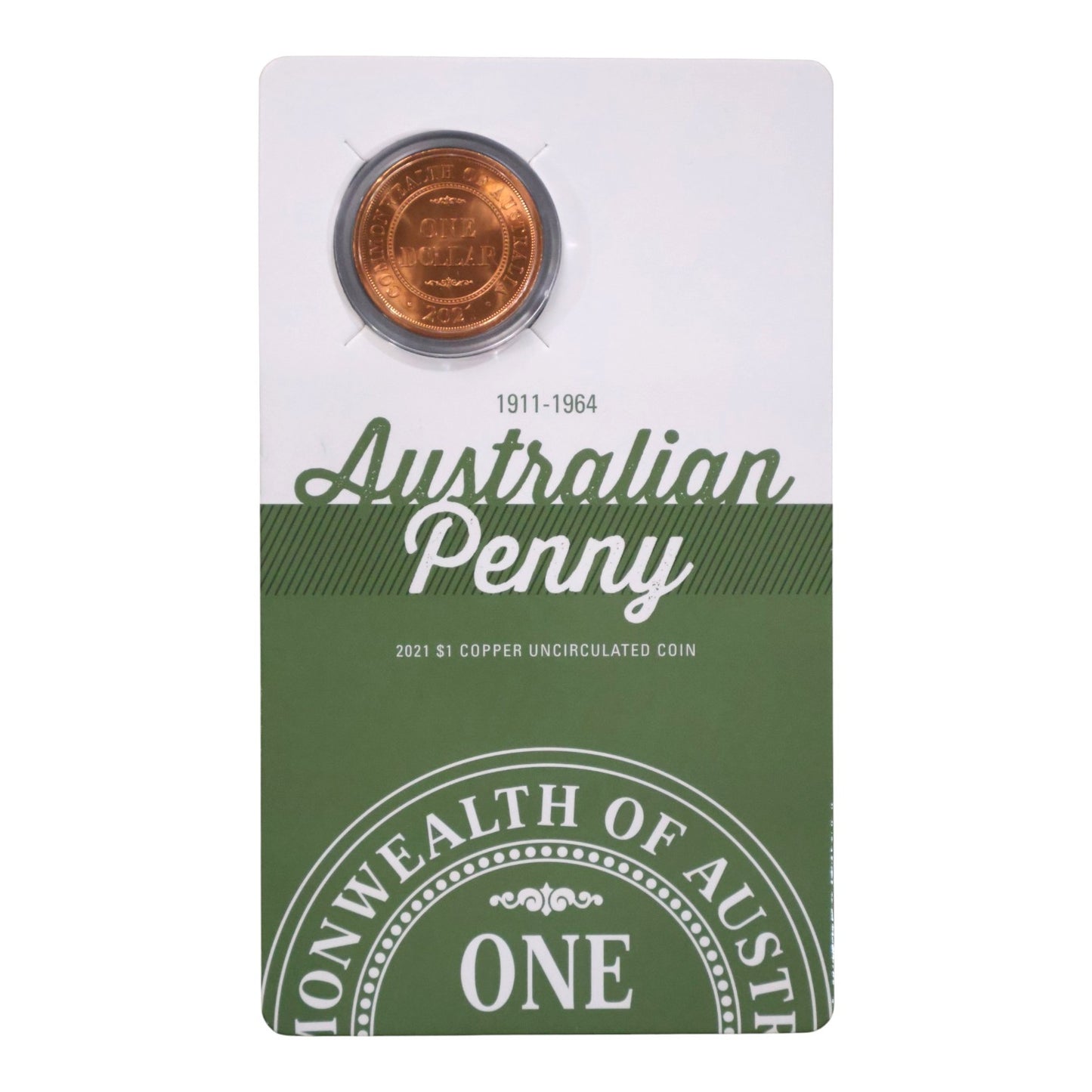2021 $1 Copper Uncirculated Coin – 110th Anniversary of the Australian Penny (1911–1936 Tribute)