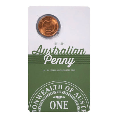 2021 $1 Copper Uncirculated Coin – 110th Anniversary of the Australian Penny (1911–1936 Tribute)
