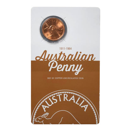 2021 $1 Copper Uncirculated Coin – 110th Anniversary of the Australian Penny (1937–1964 Tribute)