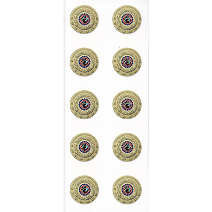 $2 Coin Tube Stickers - 10 Pack - Multiple Types Available