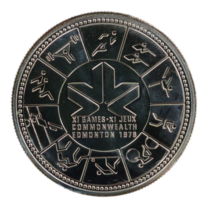 1978 Canada Silver $1 Coin - "Commonwealth Games" - Specimen Finish