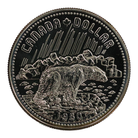1980 Canada Silver $1 Coin - "Arctic Territories" - Specimen Finish