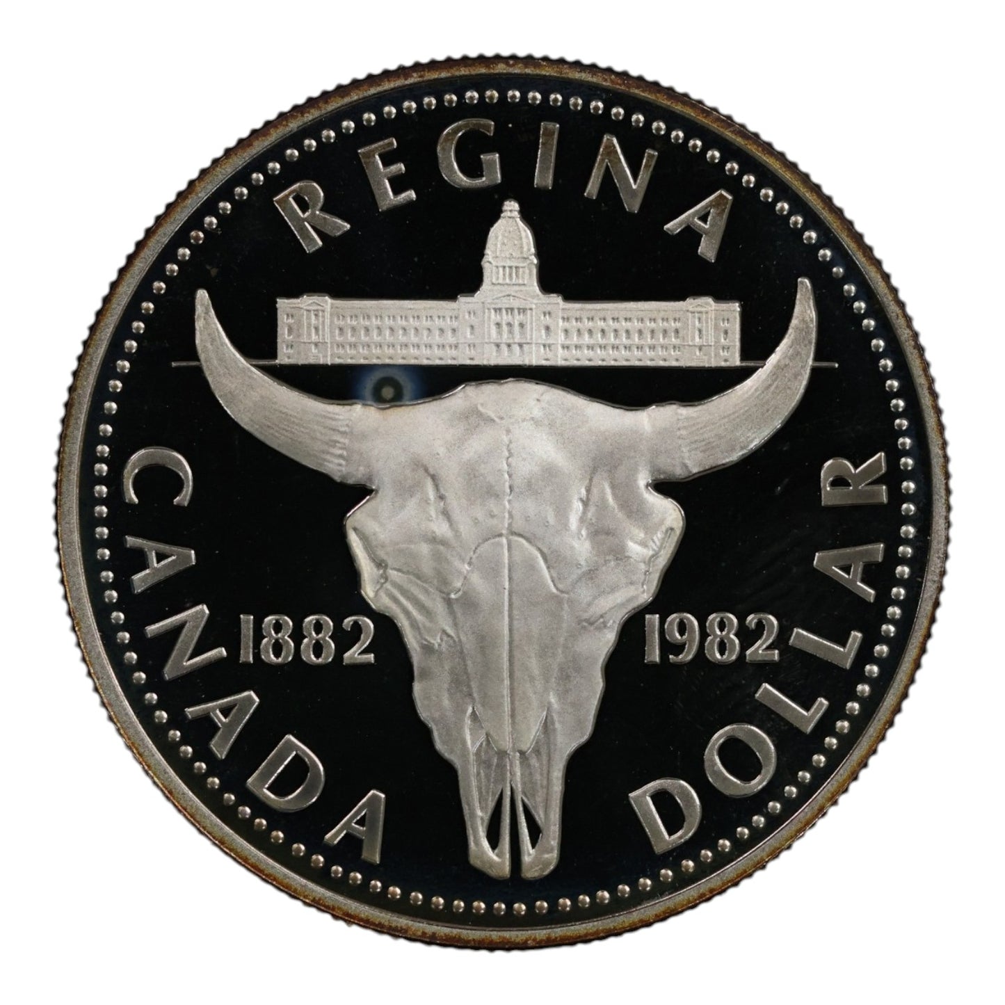 1982 Canada Silver $1 Coin - "Regina Centennial" - Specimen Finish