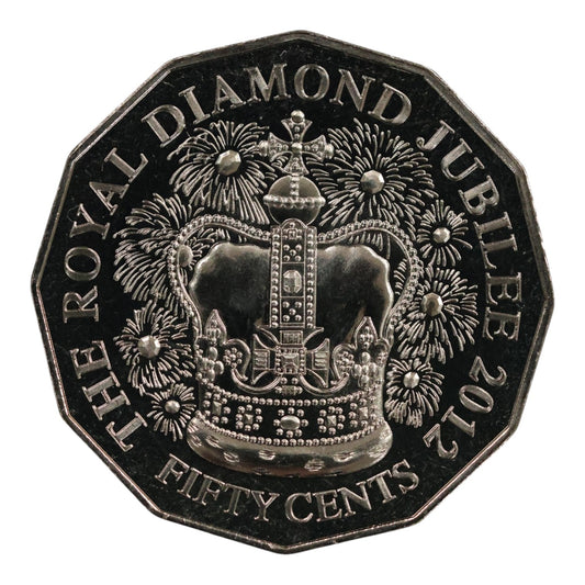 2012 50c Coin - Diamond Jubilee of Queen Elizabeth II
