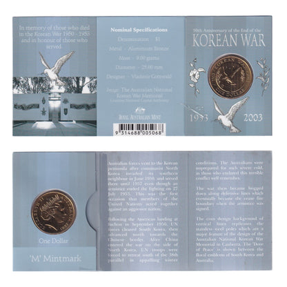 2003 $1 Coin - 50th Anniversary of the End of the Korean War