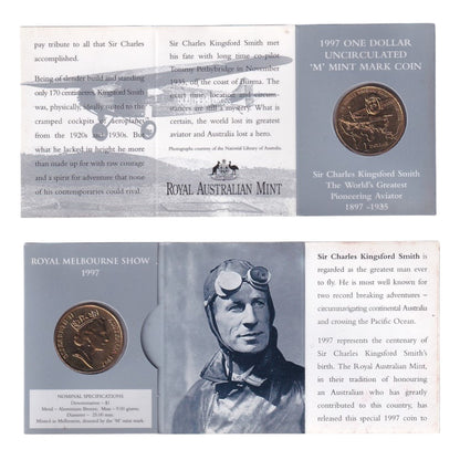 1997 $1 Coin - 100th Anniversary of Sir Charles Kingsford Smith