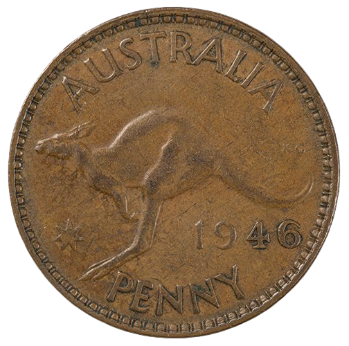 1946 Australian Penny - Considered scarce -  Fine