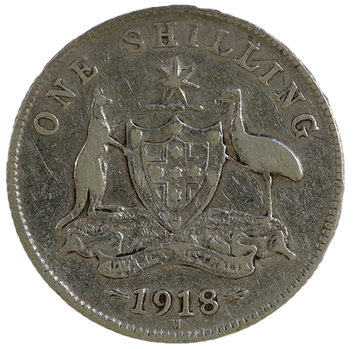 1918 M Australian Shilling - Very Good