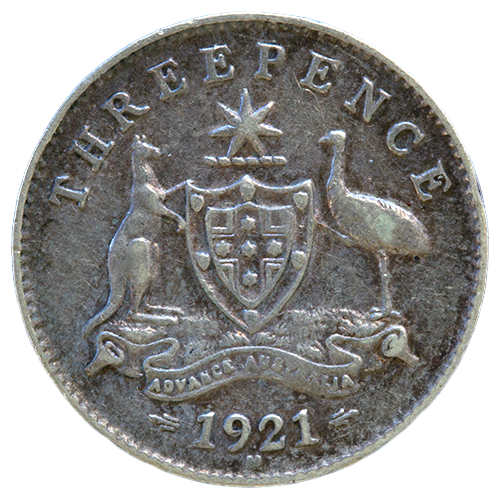 1921 Australian Threepence - Fine