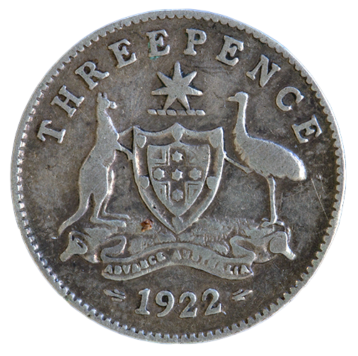 1922 Australian Threepence - Very Good