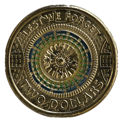 2017 $2 Coin - Remembrance Day - Napier Waller’s Mosaic