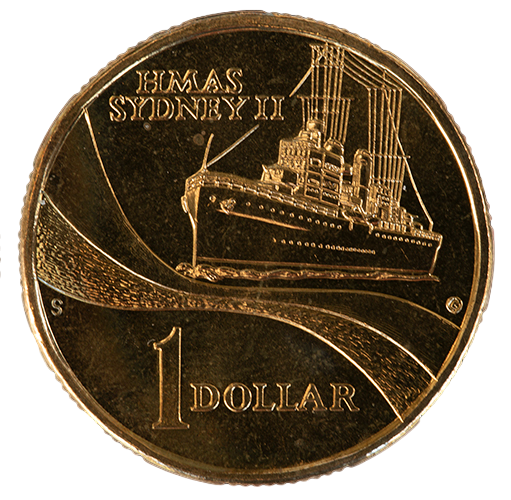 2000 $1 Coin - HMAS Sydney II - 'S' Mintmark