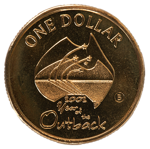 2002 $1 Coin - Year of the Outback - 'B' Counterstamp