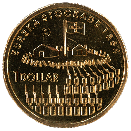 2004 $1 Coin - 150th Anniversary of the End of the Eureka Stockade - (C) Counterstamp