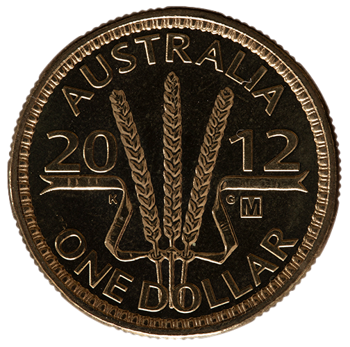 2012 $1 Coin - Wheat Sheaf Dollar - [M] Privy Mark